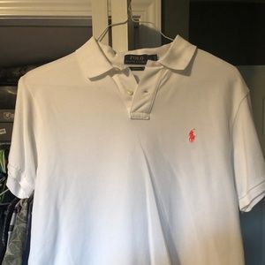 white polo collared shirt